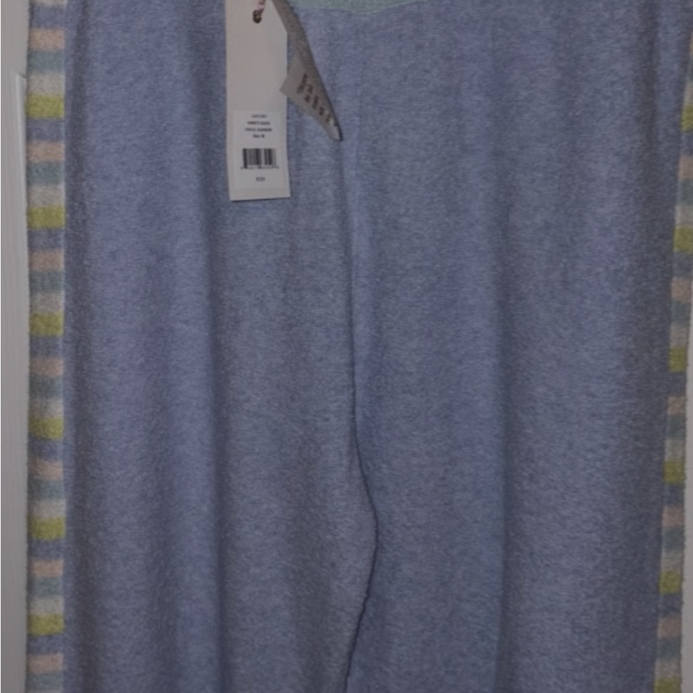 Loveshackfancy Blue Joggers With Patterned Trim - image 2